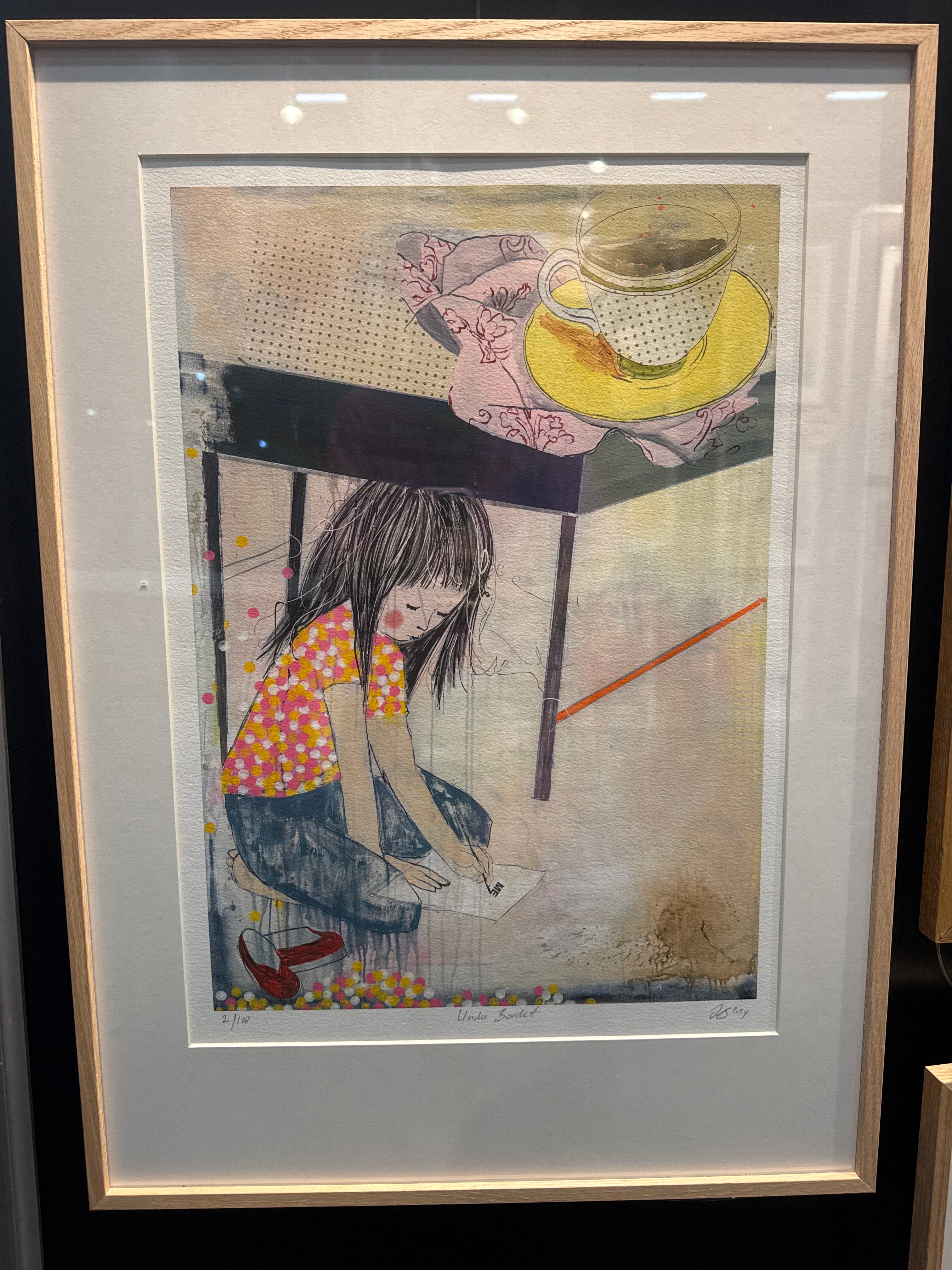 Under the table - Giclée, 40x60 cm (framed 70x50 cm)