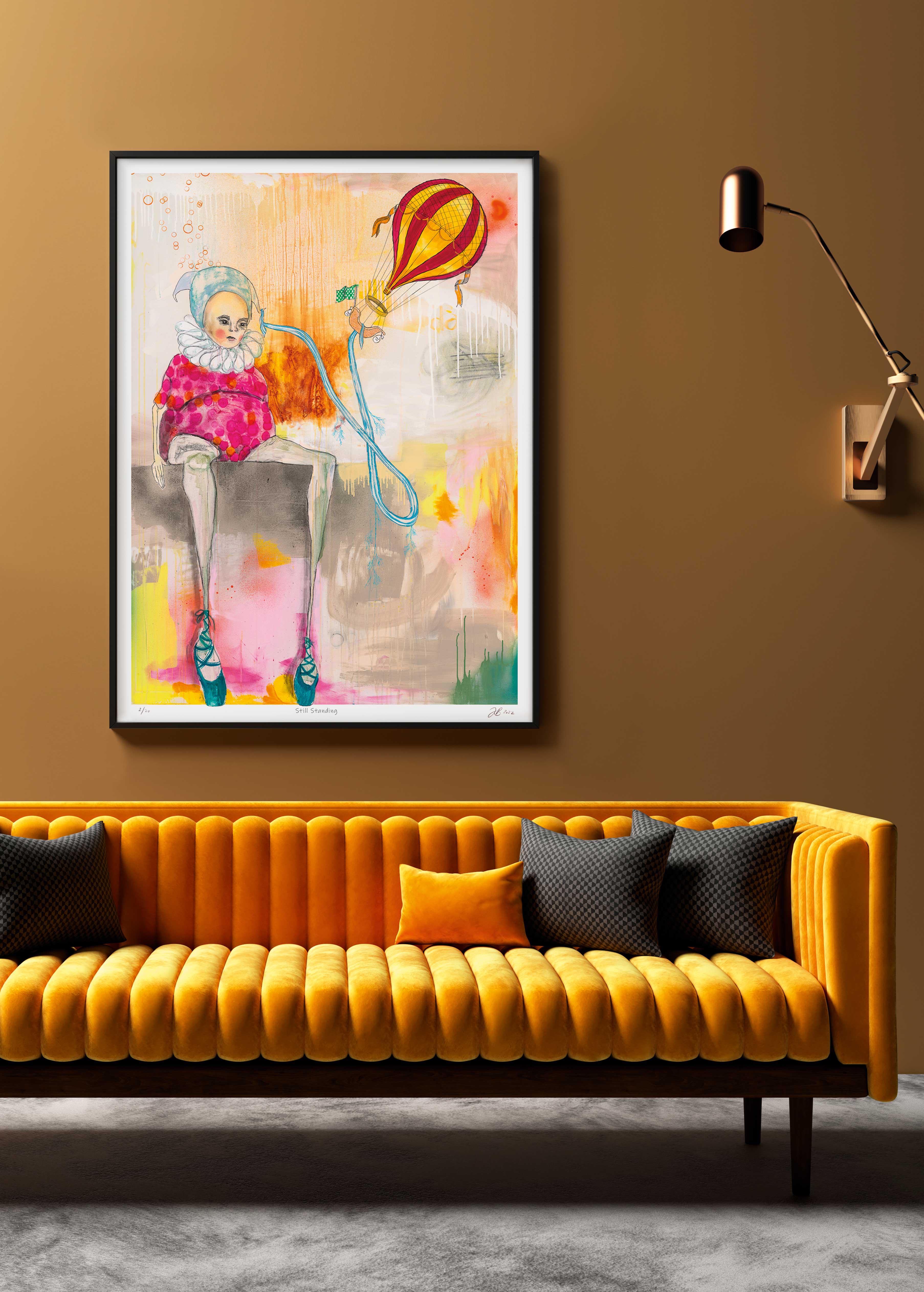 Still standing - Giclée, framed 110x150 cm