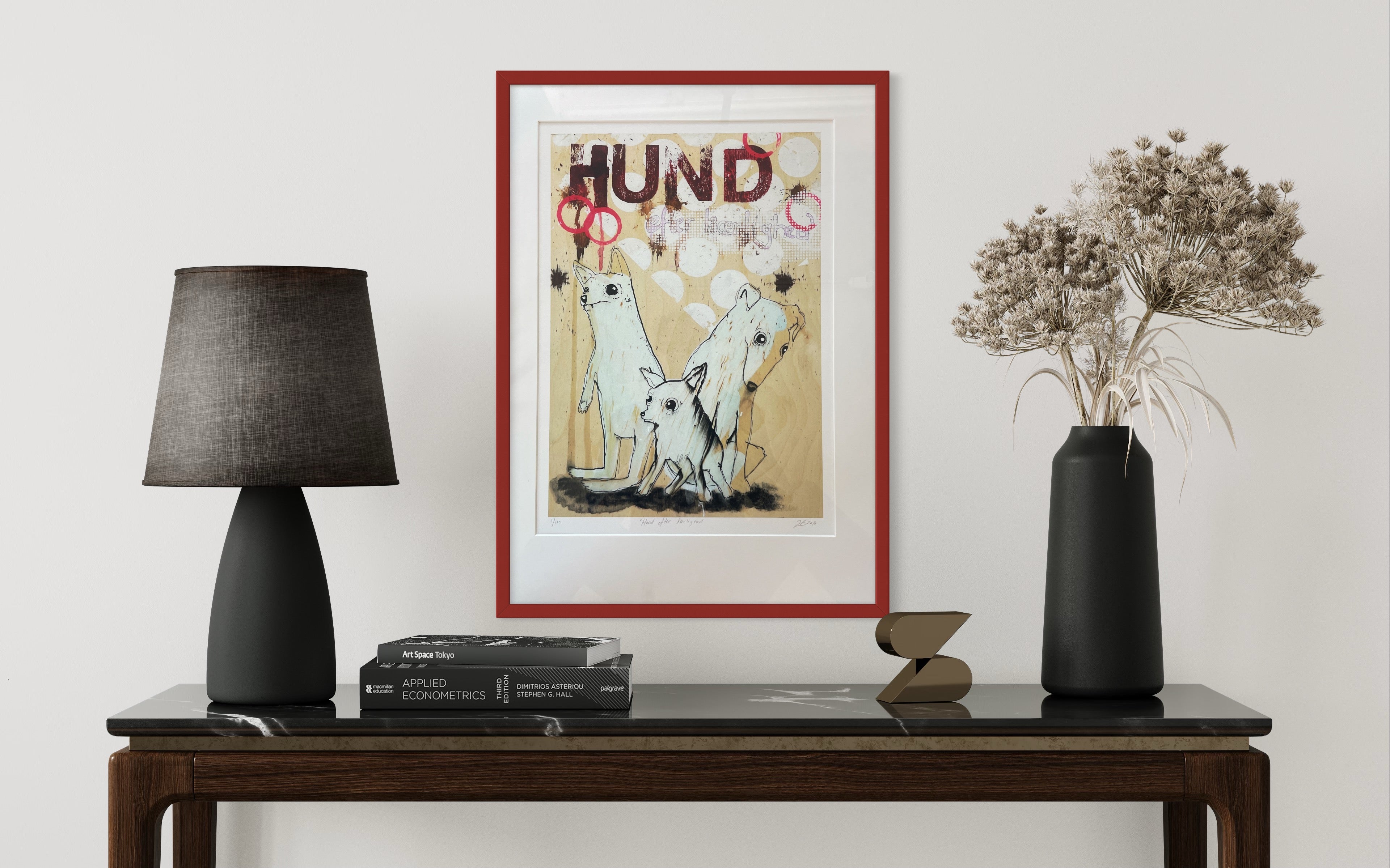Hund Efter Kærlighed - Giclée , 40x60 cm (indrammet 70x50 cm)
