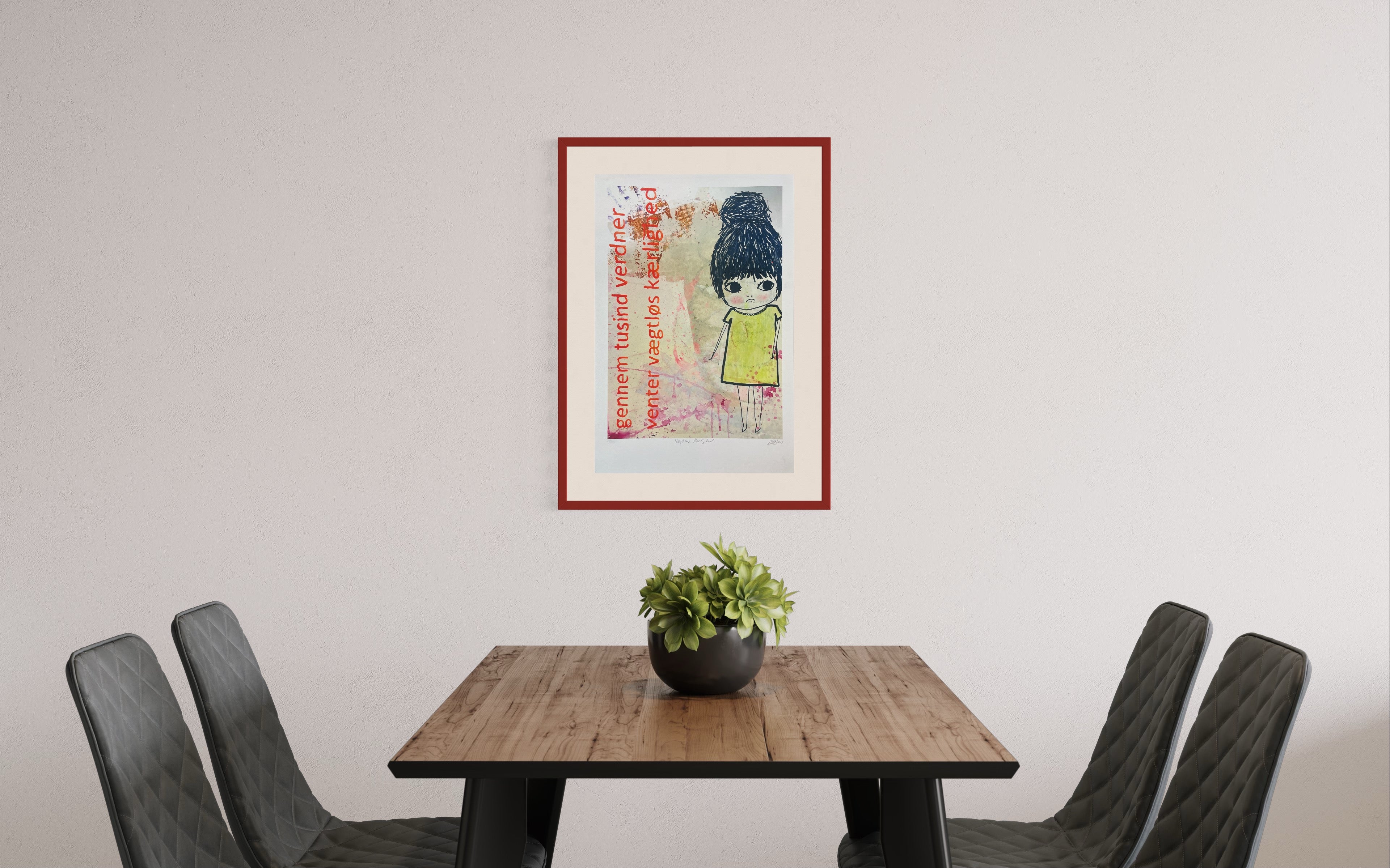 Vægtløs Kærlighed - Giclée , 40x60 cm (indrammet 70x50 cm)