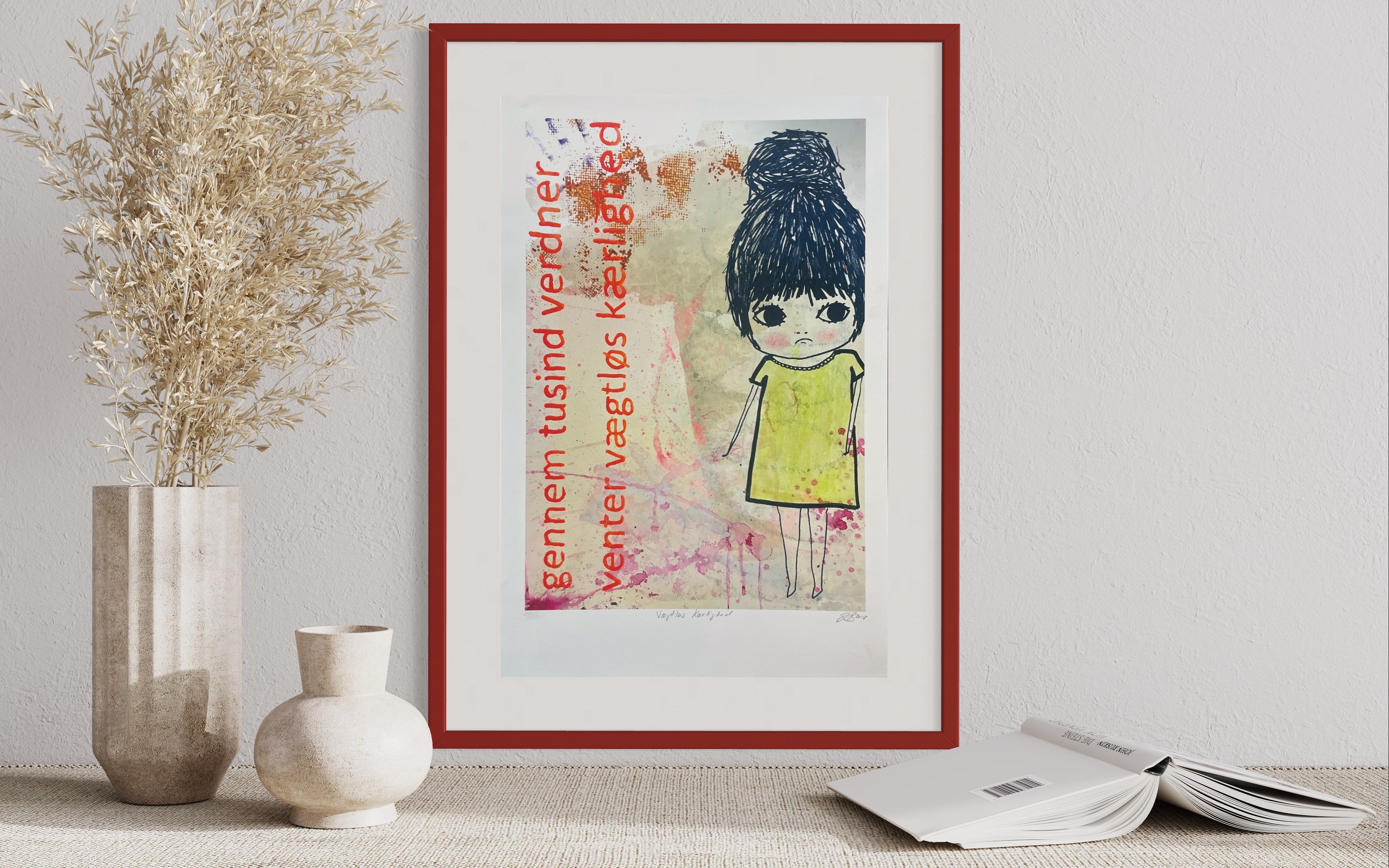 Vægtløs Kærlighed - Giclée , 40x60 cm (indrammet 70x50 cm)