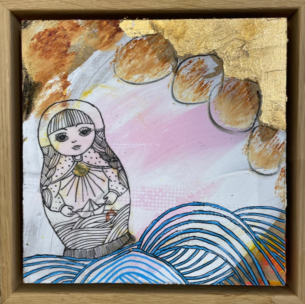 (SOLGT)
Frk. Bølgegang, 25x25 cm