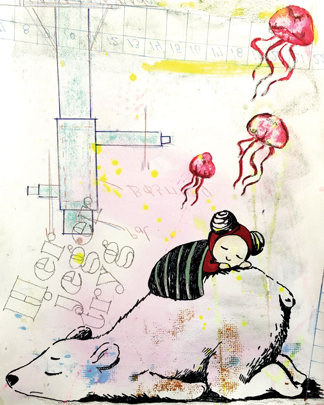 Bear Friend - Giclée print, 40x60 cm