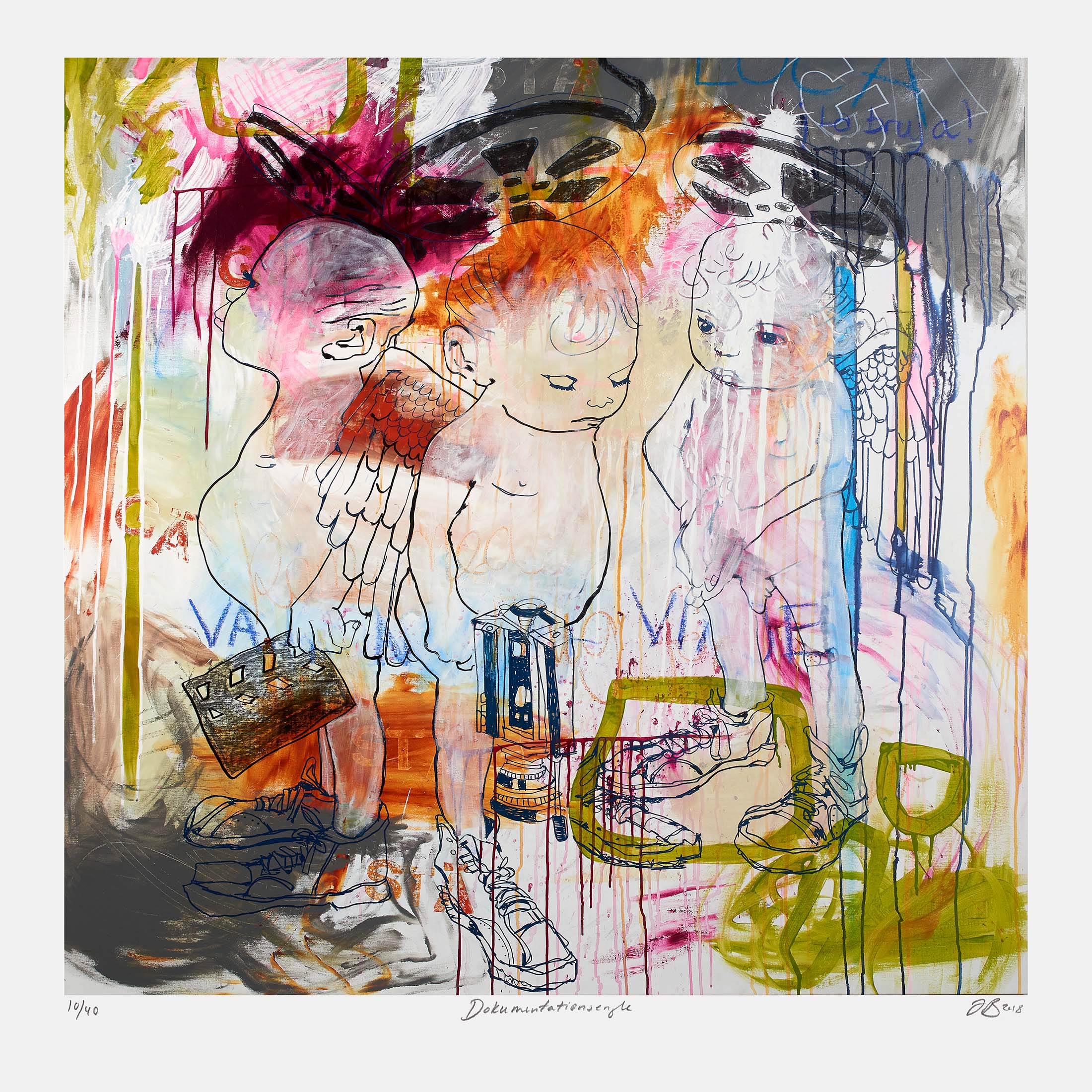 Documentation Angels - Giclée print, 90x90 cm