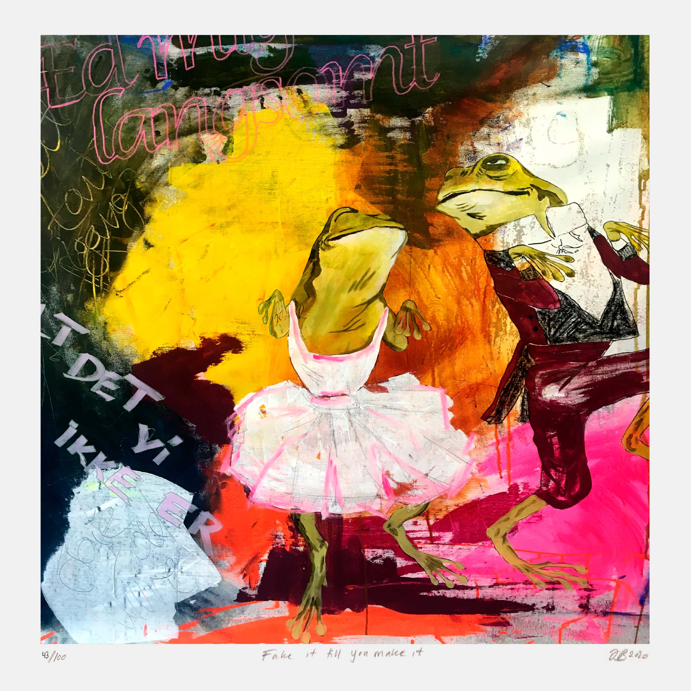 Fake It Till You Make It - Giclée print, 40x40 cm