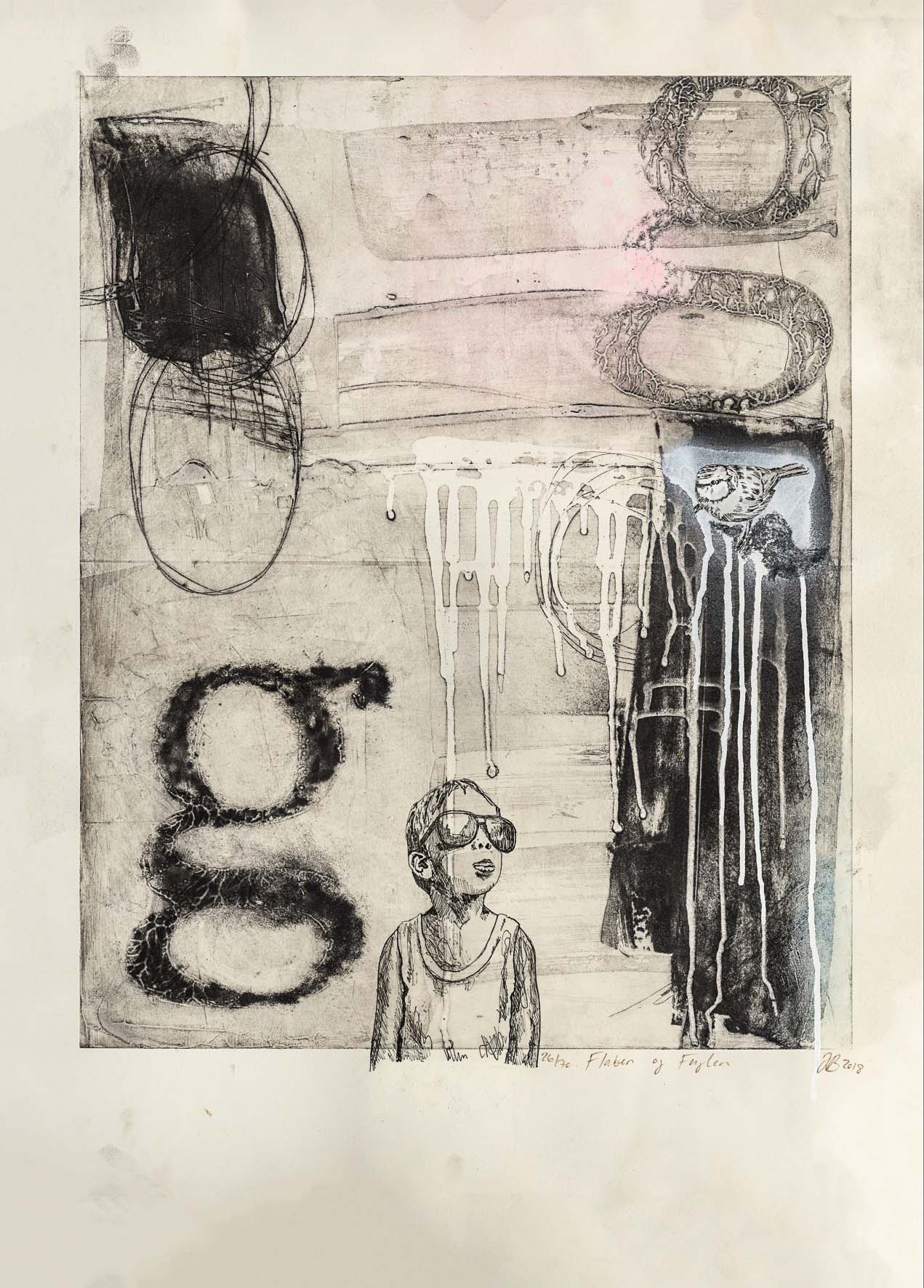 The Wag and the Bird - Giclée print, 50x70 cm