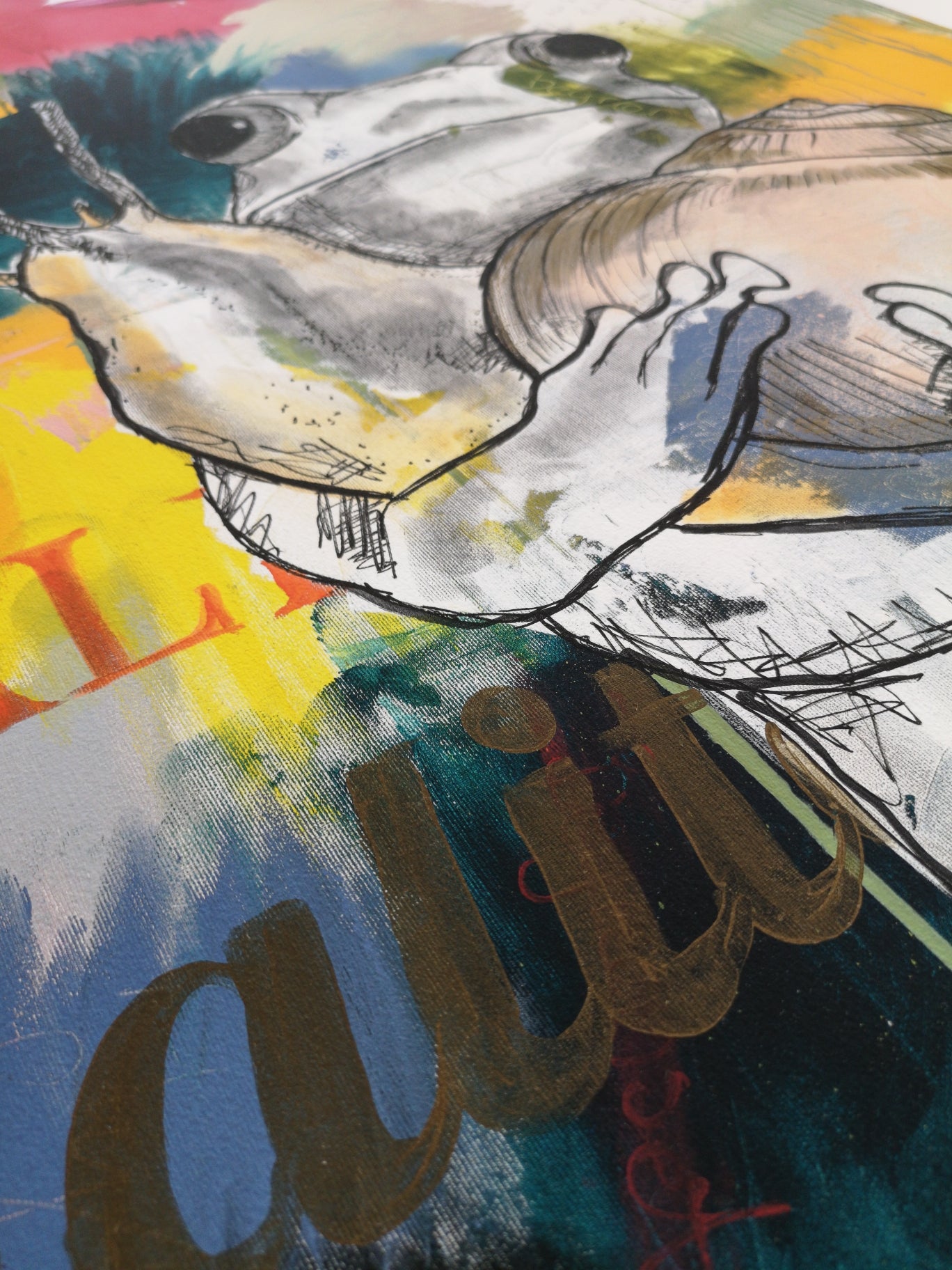 Caught By Happiness - Giclée, 100x100 cm