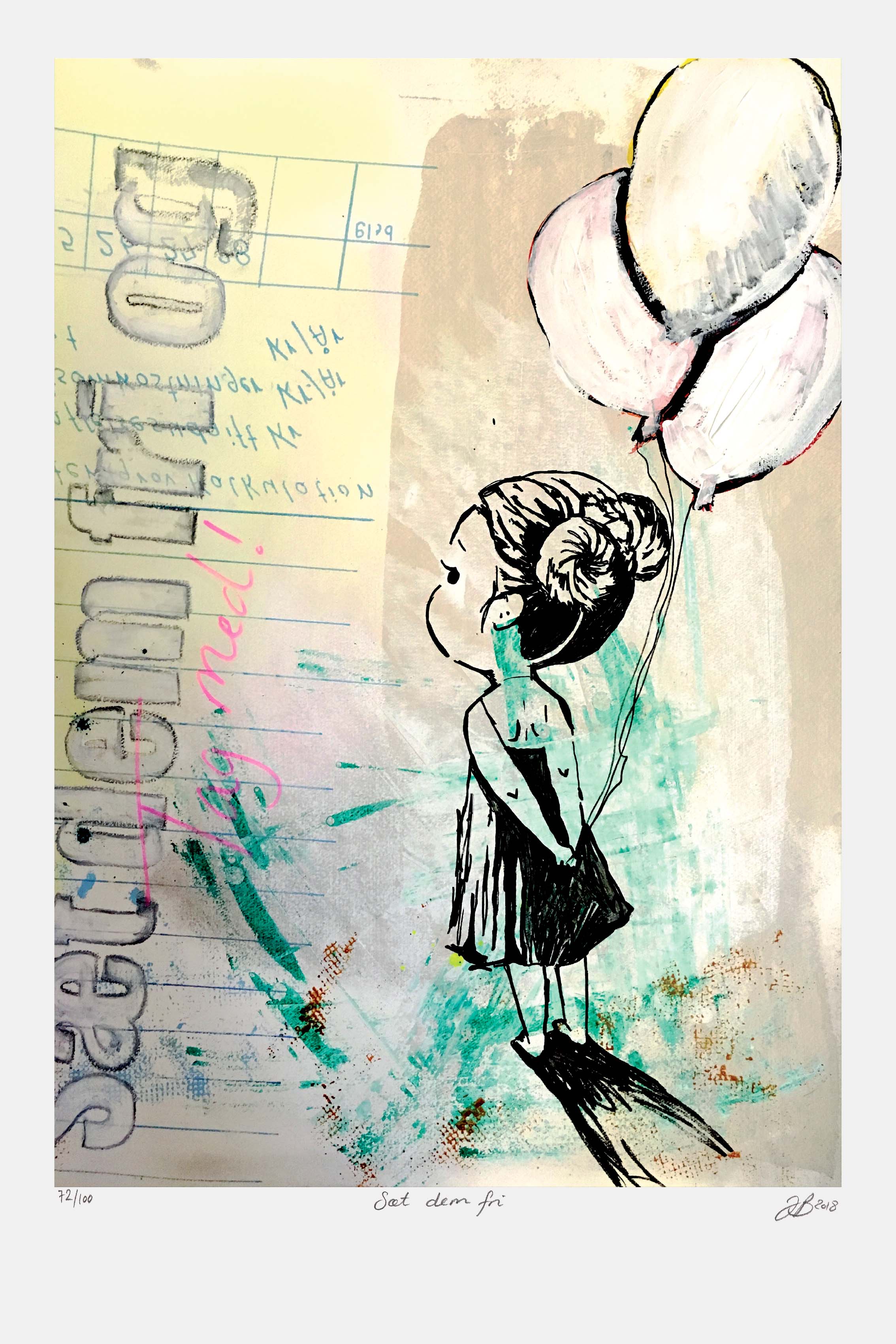 Set Them Free and Join Them - Giclée print, 40x60 cm