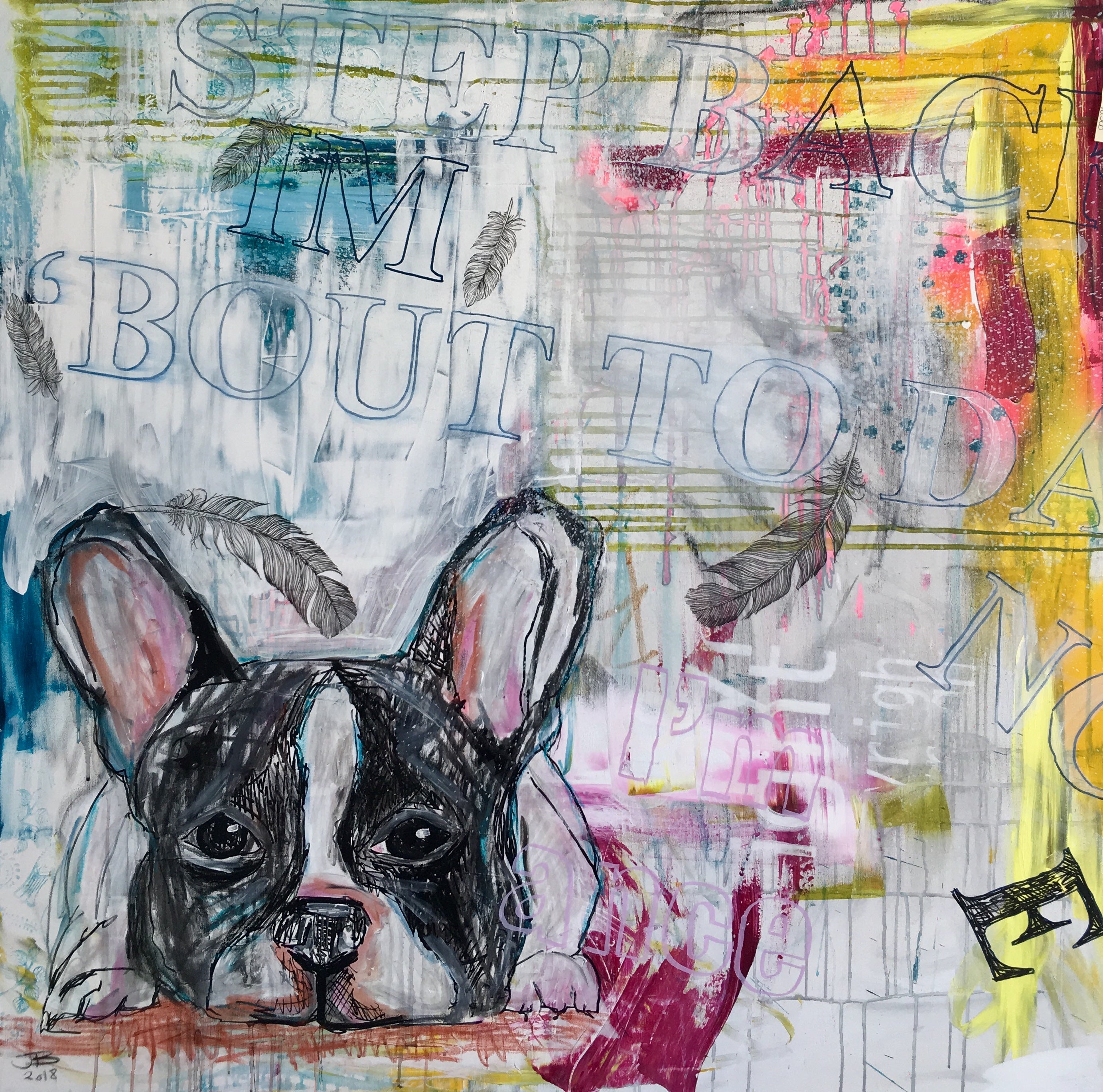 Step Back, I'm 'Bout to Dance (Original), 100x100 cm