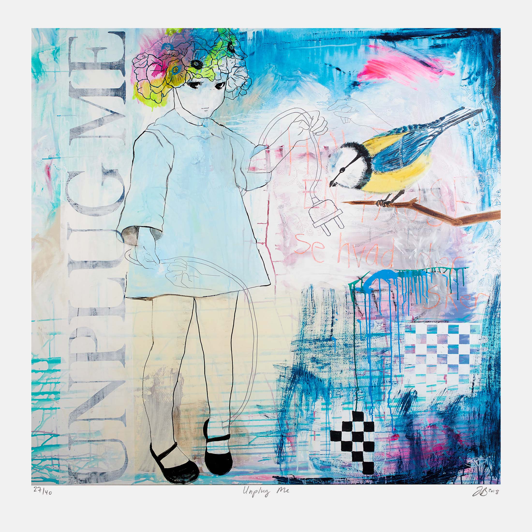 Unplug Me - Giclée print, 90x90 cm