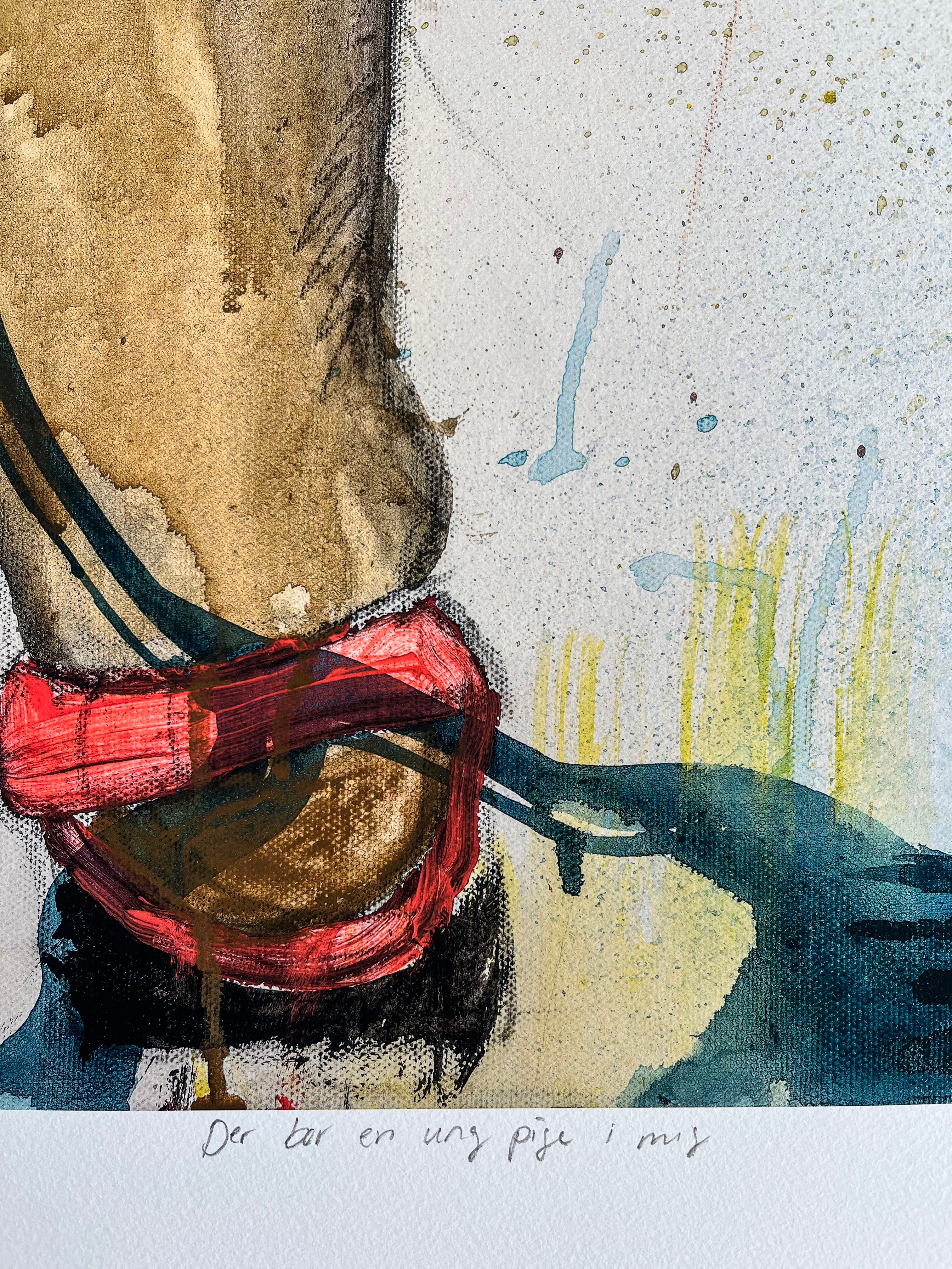 There lives a young girl - Giclée, framed 100x100 cm