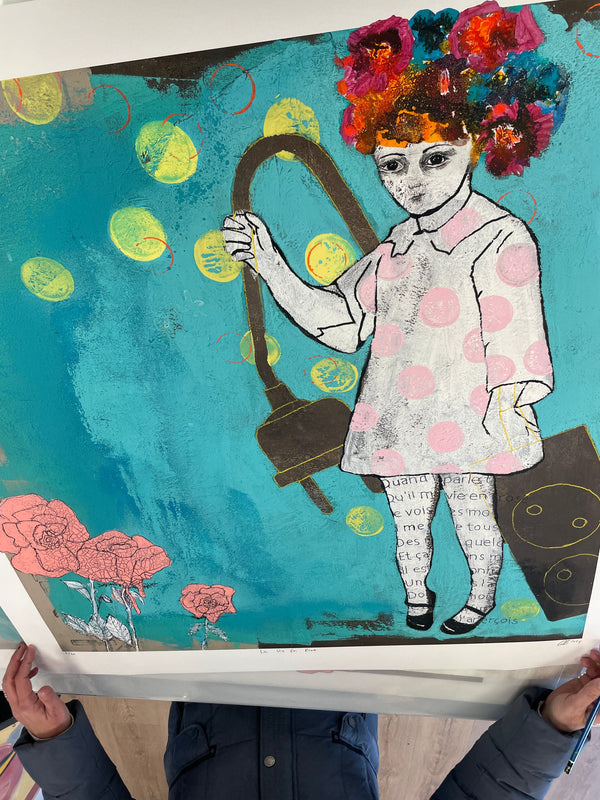 La vie en rose, 80x80 cm