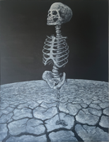 “The anthropocene (we’re only gonna die from Our arrogance)” - maleri (76*100 cm)
