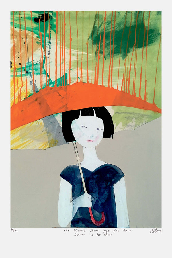 Her Wounds Came From the Same Source as Her Power - Giclée print, 40x60 cm
