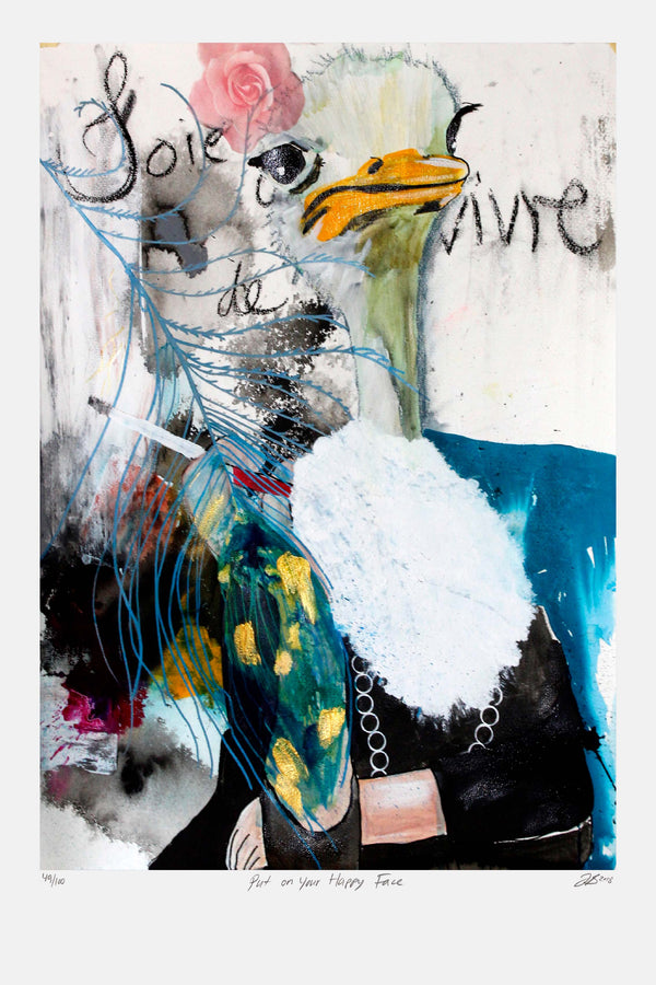 Put On Your Happy Face - Giclée print, 40x60 cm